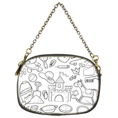 Baby Hand Sketch Drawn Toy Doodle Chain Purse (two Sides) by Pakrebo