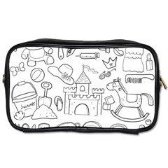 Baby Hand Sketch Drawn Toy Doodle Toiletries Bag (two Sides) by Pakrebo