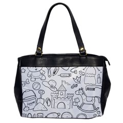 Baby Hand Sketch Drawn Toy Doodle Oversize Office Handbag by Pakrebo