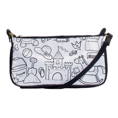 Baby Hand Sketch Drawn Toy Doodle Shoulder Clutch Bag by Pakrebo