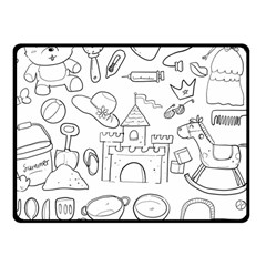 Baby Hand Sketch Drawn Toy Doodle Fleece Blanket (small) by Pakrebo