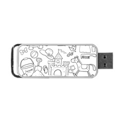 Baby Hand Sketch Drawn Toy Doodle Portable Usb Flash (two Sides) by Pakrebo