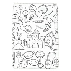 Baby Hand Sketch Drawn Toy Doodle Removable Flap Cover (l) by Pakrebo