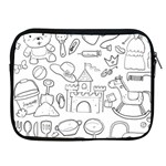 Baby Hand Sketch Drawn Toy Doodle Apple iPad 2/3/4 Zipper Cases Front