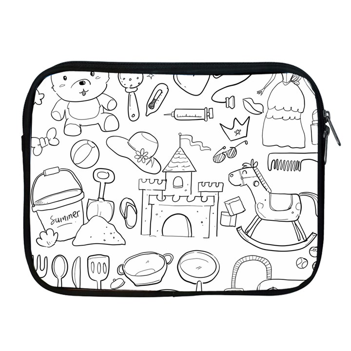 Baby Hand Sketch Drawn Toy Doodle Apple iPad 2/3/4 Zipper Cases