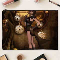 Wonderful Steampunk Lady Cosmetic Bag (xxxl) by FantasyWorld7