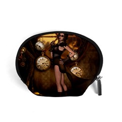 Wonderful Steampunk Lady Accessory Pouch (small) by FantasyWorld7