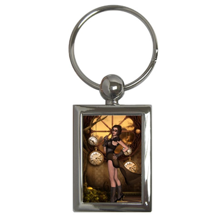 Wonderful Steampunk Lady Key Chains (Rectangle) 