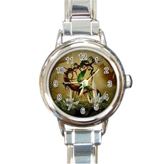 Cute Fairy Round Italian Charm Watch by FantasyWorld7