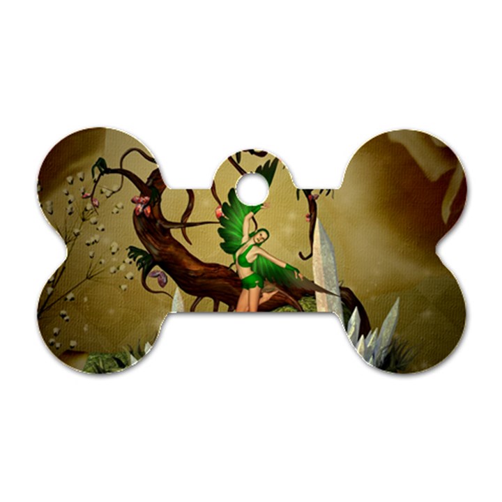 Cute Fairy Dog Tag Bone (One Side)