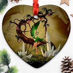 Cute Fairy Heart Ornament (two Sides) by FantasyWorld7