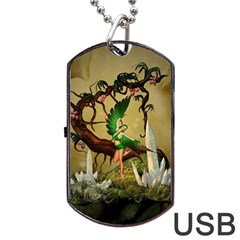 Cute Fairy Dog Tag Usb Flash (one Side) by FantasyWorld7