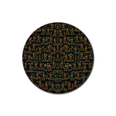 Love My Leggings And Top Ornate Pop Art`s Collage Rubber Coaster (round)  by pepitasart