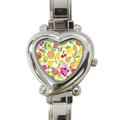 Seamless Pattern Desktop Decoration Heart Italian Charm Watch by Pakrebo