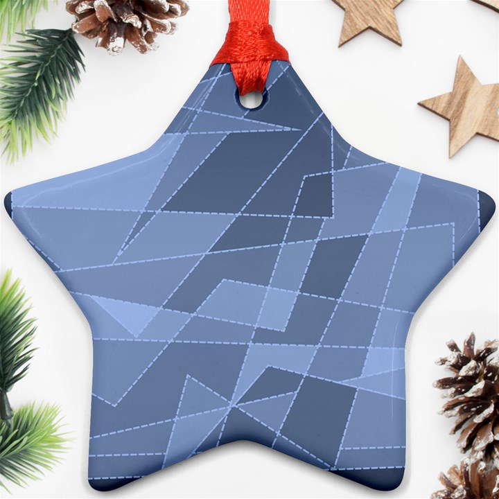 Lines Shapes Pattern Web Creative Ornament (Star)