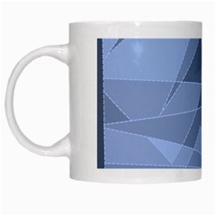 Lines Shapes Pattern Web Creative White Mugs by Pakrebo