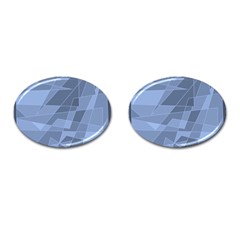 Lines Shapes Pattern Web Creative Cufflinks (oval) by Pakrebo