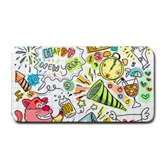 Doodle New Year Party Celebration Medium Bar Mats by Pakrebo