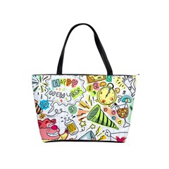 Doodle New Year Party Celebration Classic Shoulder Handbag by Pakrebo