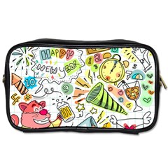 Doodle New Year Party Celebration Toiletries Bag (one Side) by Pakrebo