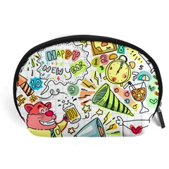 Doodle New Year Party Celebration Accessory Pouch (large) by Pakrebo