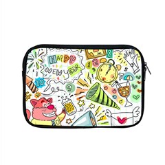 Doodle New Year Party Celebration Apple Macbook Pro 15  Zipper Case by Pakrebo