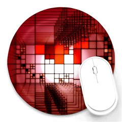 Pattern Structure Light Patterns Round Mousepads by Pakrebo