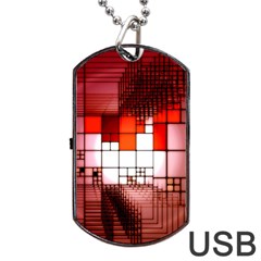 Pattern Structure Light Patterns Dog Tag Usb Flash (two Sides) by Pakrebo