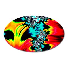 Fractal Mandelbrot Art Wallpaper Oval Magnet by Pakrebo