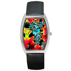 Fractal Mandelbrot Art Wallpaper Barrel Style Metal Watch by Pakrebo