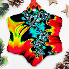 Fractal Mandelbrot Art Wallpaper Ornament (snowflake) by Pakrebo