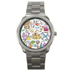 Baby Equipment Child Sketch Hand Sport Metal Watch by Pakrebo