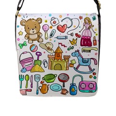 Baby Equipment Child Sketch Hand Flap Closure Messenger Bag (l) by Pakrebo