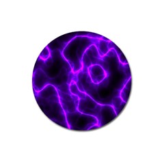 Purple Pattern Background Structure Magnet 3  (Round)