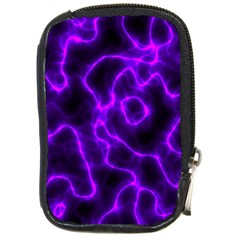 Purple Pattern Background Structure Compact Camera Leather Case