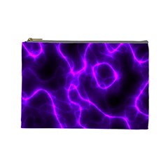 Purple Pattern Background Structure Cosmetic Bag (Large)