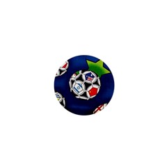 Textile Football Soccer Fabric 1  Mini Buttons