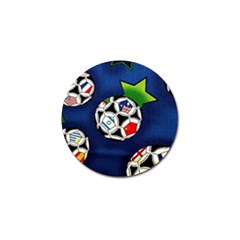 Textile Football Soccer Fabric Golf Ball Marker (4 Pack) by Pakrebo