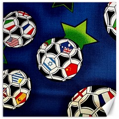 Textile Football Soccer Fabric Canvas 16  X 16  by Pakrebo