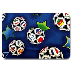 Textile Football Soccer Fabric Large Doormat  by Pakrebo