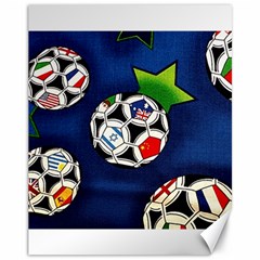 Textile Football Soccer Fabric Canvas 11  X 14  by Pakrebo