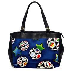 Textile Football Soccer Fabric Oversize Office Handbag (2 Sides) by Pakrebo