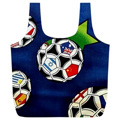 Textile Football Soccer Fabric Full Print Recycle Bag (xl) by Pakrebo