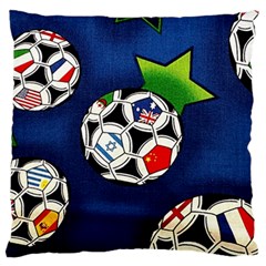 Textile Football Soccer Fabric Large Flano Cushion Case (two Sides) by Pakrebo