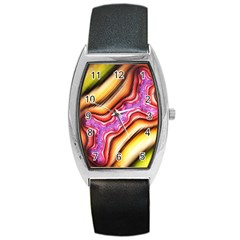 Fractal Mandelbrot Art Wallpaper Barrel Style Metal Watch by Pakrebo