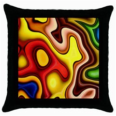 Pattern Background Structure Throw Pillow Case (black) by Pakrebo