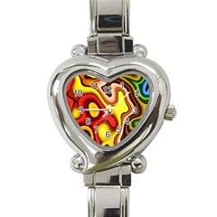 Pattern Background Structure Heart Italian Charm Watch by Pakrebo