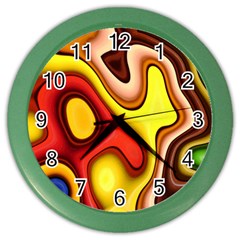 Pattern Background Structure Color Wall Clock by Pakrebo