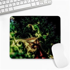 Fractal Cauliflower Green Rendered Large Mousepads by Pakrebo