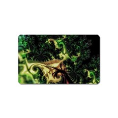 Fractal Cauliflower Green Rendered Magnet (name Card) by Pakrebo